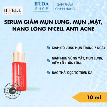 Serum giảm mụn lưng, mụn, mặt, nang lông 20ML N'Cell Anti Acne