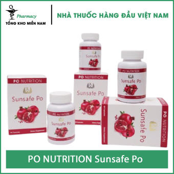 PO NUTRITION Sunsafe Po hỗ trợ  đẹp da chống nắng 60 viên - Tổng kho miền nam