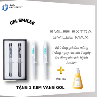 Gel Smilee,Gel ExTra Bộ 2 ống Gel Tẩy Trắng Răng,Làm Trắng RăngTại Nhà Sau 7 Day