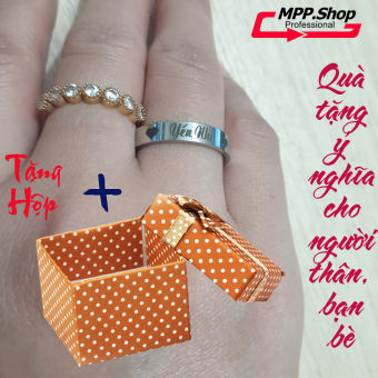 Nhẫn trơn inox cao cấp khắc tên theo yêu cầu - tặng hộp - công nghệ khắc lazer - đảm bảo đẹp, không phai, không đen, không gỉ