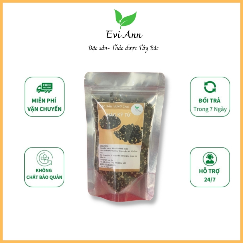 [FREESHIP+QUÀ] Hắc Kỷ Tử Hữu Cơ Evi Ann 100-500 gram {Loại Đặc Biệt} Giúp Kéo Dài Thanh Xuân, Bảo vệ gan, thận, giúp sáng mắt, ngừa ung thư...