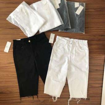 Quần ngố bò giấy 1 cúc Rách Gối - quần short bò jean skinny