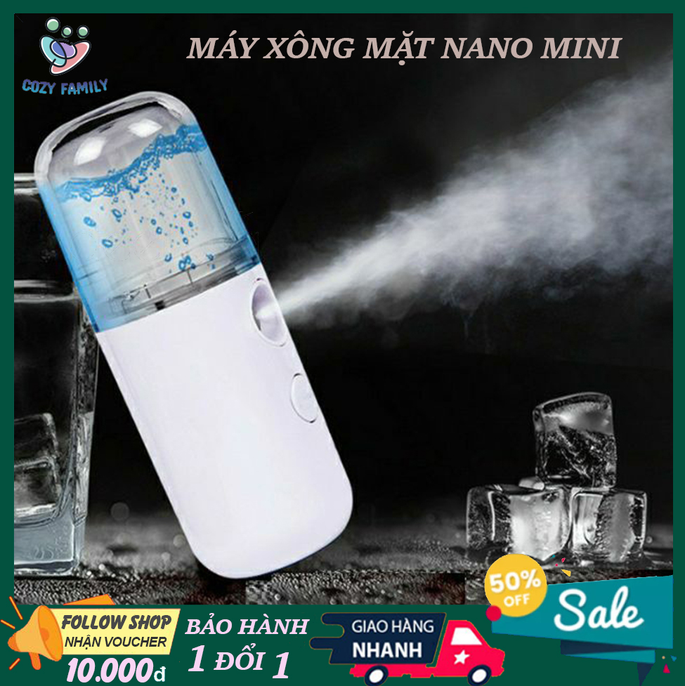 Máy xông hơi phun sương nano da mặt mini cầm tay