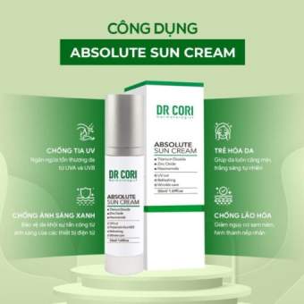Kem chống nắng Absolute Sun Cream SPF 50, PA+++ Dr Cori