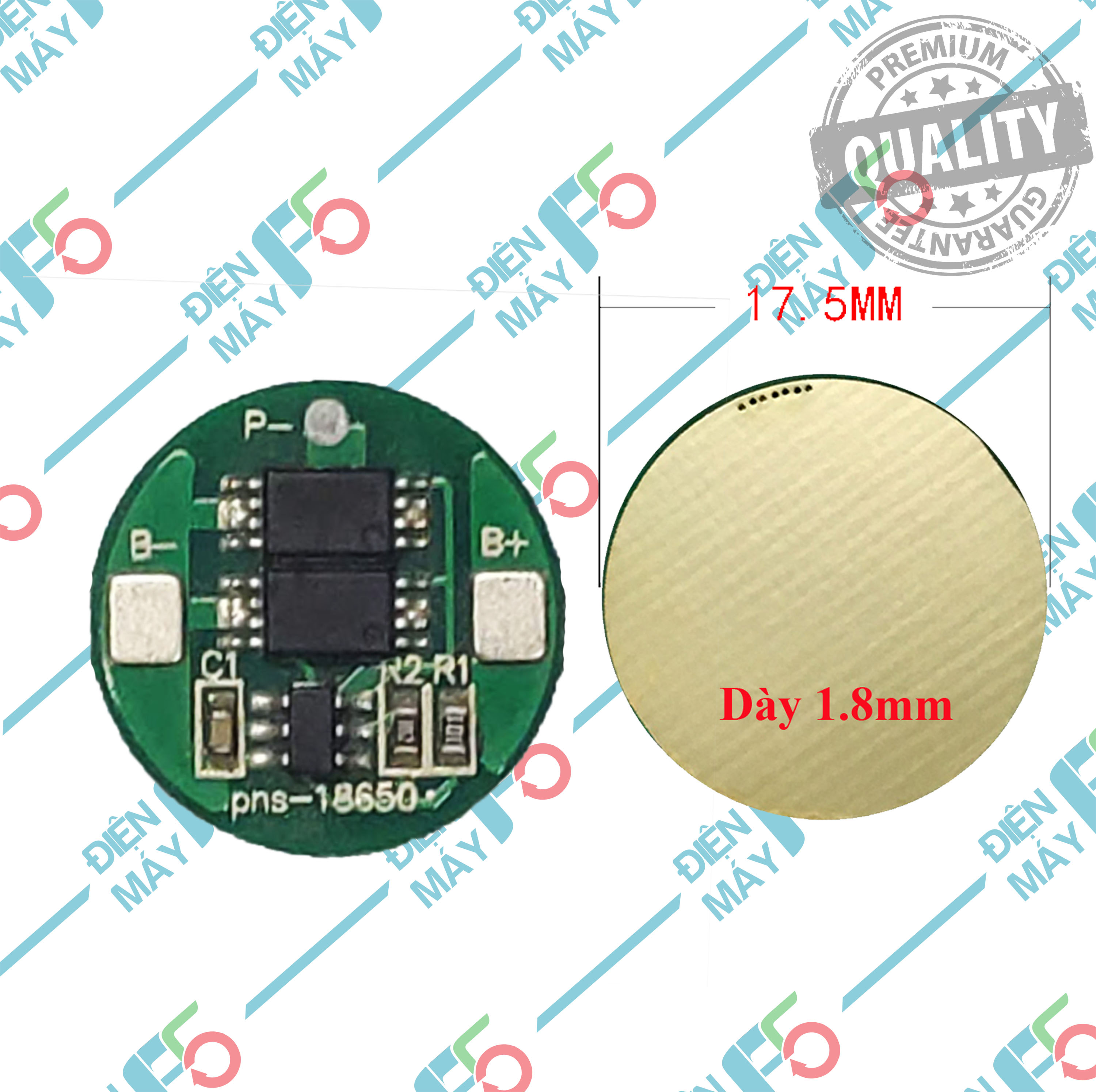 Dmf5 mạch bảo vệ pin li-ion 1s 3.6v - 4.2v tròn
