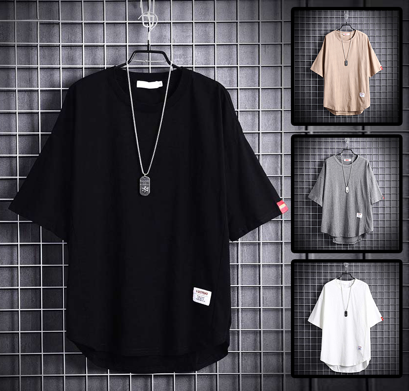 Áo Thun Nam Nữ Unisex Trơn Basic Tay Lỡ Cổ Tròn Vạt Áo Đuôi Tôm Phong Cách Trẻ Trung Thời Trang August TOP NAM 145