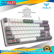 AULA F3287 Wired TKL Mechanical Gaming Keyboard, Rainbow Backlit