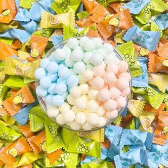 100g Kẹo viên ngậm Vitamin C vị bạc hà mát lạnh nhiều hương vị ăn ngon cực thơm siêu ghiền