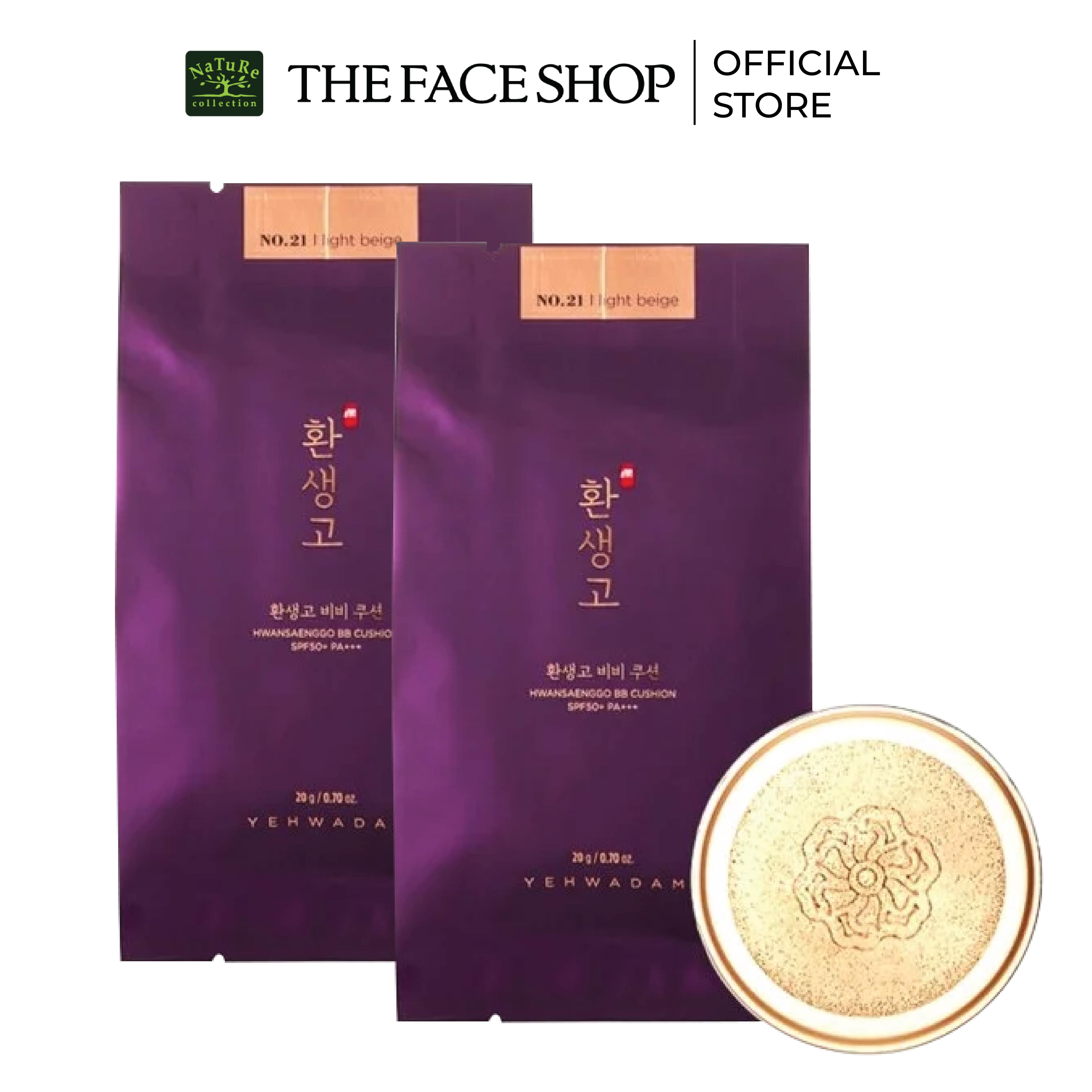 Combo 2 Phấn Nước Trang Điểm Hiệu Ứng Siêu Mịn TheFaceShop Yewhadam Hwansaenggo Bb Cushion 20gx2
