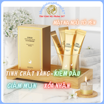 Mặt Nạ Ngủ Tổ Yến 20 Gói Mặt Nạ Ngủ Collagen Yến Tươi Dưỡng Da Ban Đêm, Giảm Mụn, Xóa Nhăn, Kiềm Dầu Venzen thegioimypham247 MN129Yen