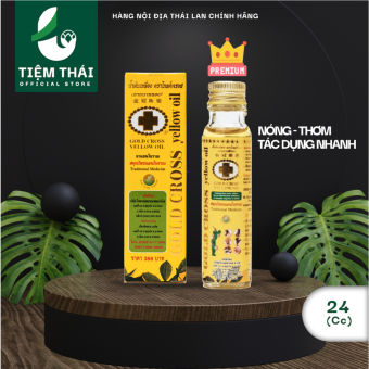 Dầu Thảo Mộng Thượng Hạng Hiệu Thập Tự Vàng Otop Gold Cross Nội Địa Thái Tiemthai 24cc
