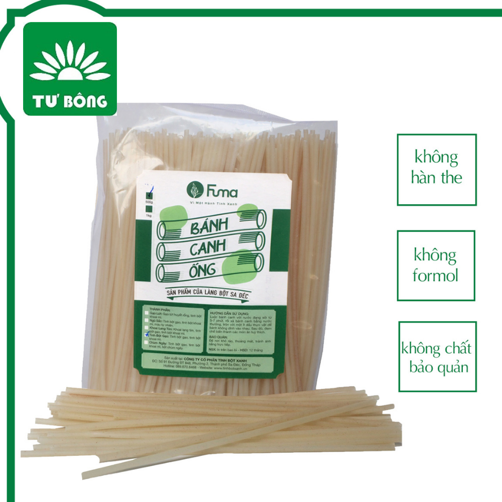Bánh canh ống tinh bột gạo Sa Đéc 500g- sản phẩm từ làng bột truyền thống Sa Đéc