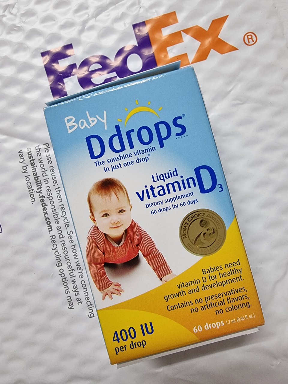 Baby Ddrops Vitamin D3 ddrop cho bé 90 giọt Mỹ