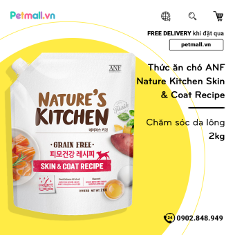 Thức ăn chó ANF Nature Kitchen Skin & Coat Recipe 2kg - Chăm sóc da lông