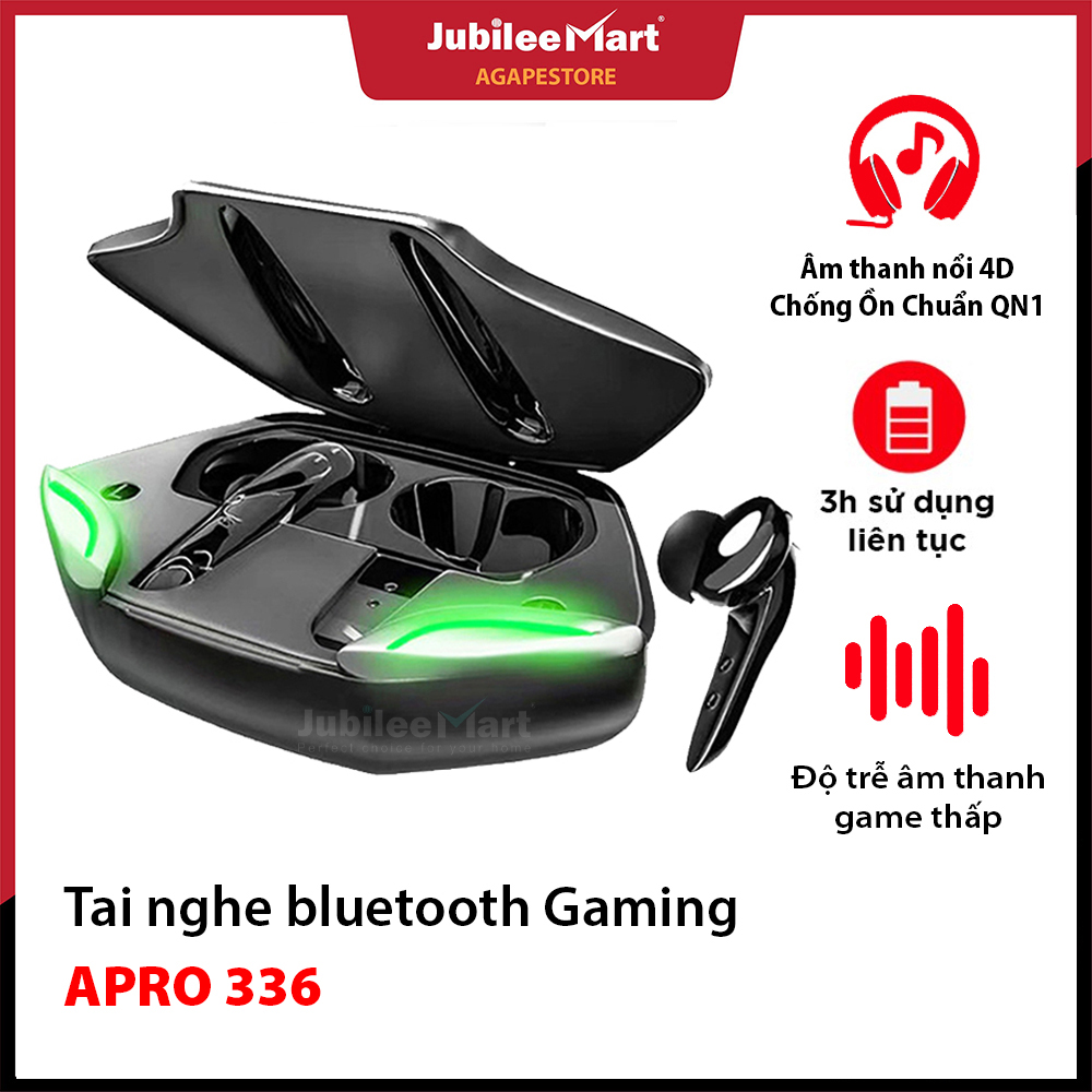 Tai nghe gaming không dây GIÁ RẺ, Tai nghe bluetooth Apro366 Có mic đàm thoại Bluetooth 5.0 Hỗ trợ chơi game không delay - Tai nghe, tai nghe bluetooth