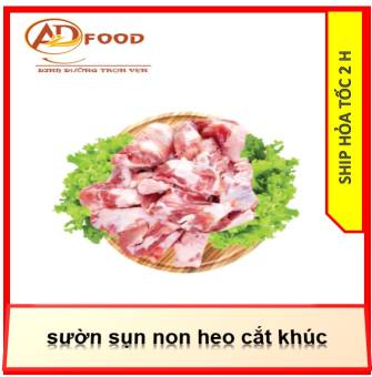 sườn sụn non heo cắt khúc sẵn túi 1kg