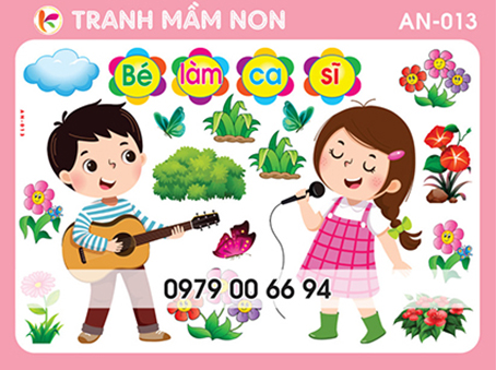 Decal mầm non-góc âm nhạc 013