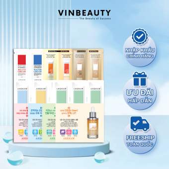 Bộ 21 sản phẩm dùng thử chăm sóc da chính hãng Ahohaw - Dạng gói ( Ngẫu nhiên )