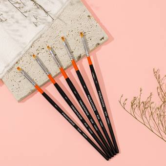 Cọ bản nail Hwahong chính hãng nhập khẩu Hàn Quốc - Cọ bản vuông số 1 vẽ hoa chuyên dụng