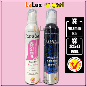 Keo Xịt Tóc FAMILIAR 250ML DẠNG CỨNG / DẠNG MỀM - MOUSSE Xịt Tạo Kiểu Tóc, Xịt Tạo Kiểu Giữ Nếp Tóc Lâu Không Khô, Mùi Thơm Nhẹ, GIA DỤNG LALUX