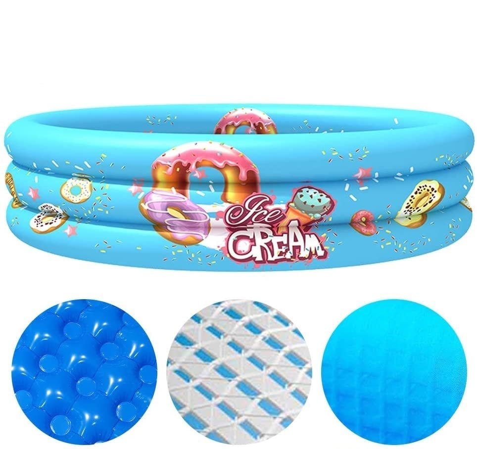 Bể bơi tròn 3 tầng cho bé loại to , be boi tron 3 tang cho be loai to - Phao bơi 3 chi tiết cho bé trai và bé gái chất liệu nhựa PVC cao cấp