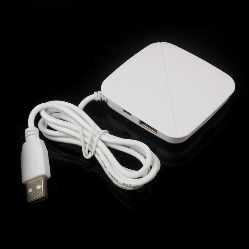 4 Port HUB USB 2.0 Adapter Speed 480MBPS LED Indicator For Computer PC - intl