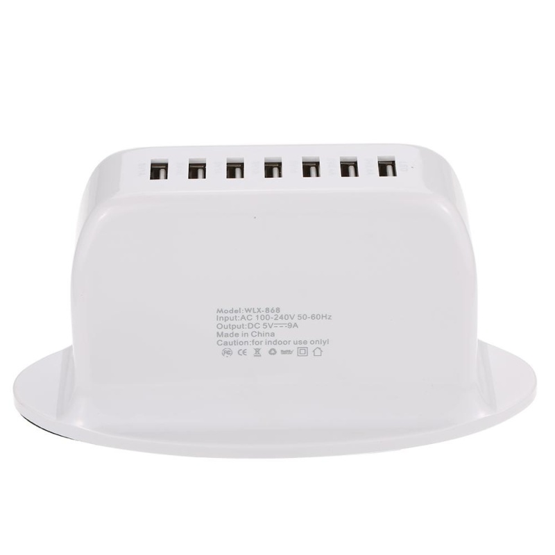 7 Ports USB Desktop Charger Adapter Hub Multi Port USB Wall Charger Dock Station with Intelligent IC Auto Detect Tech - intl