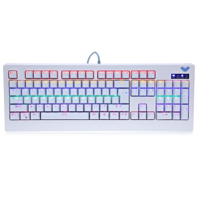 AULA 104-key Professional USB Wired Gaming Mechanical Keyboard with Colorful Backlight - intl Singapore