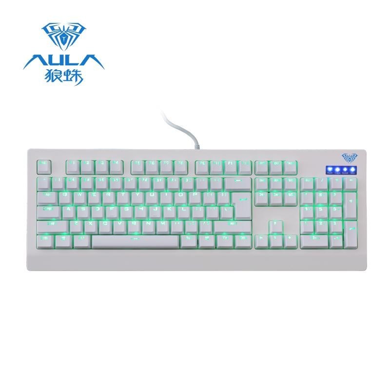 AULA Demon King Mechanical Blue Switches Wired USB Gaming Keyboard 104 Keys LED Backlight - intl Singapore