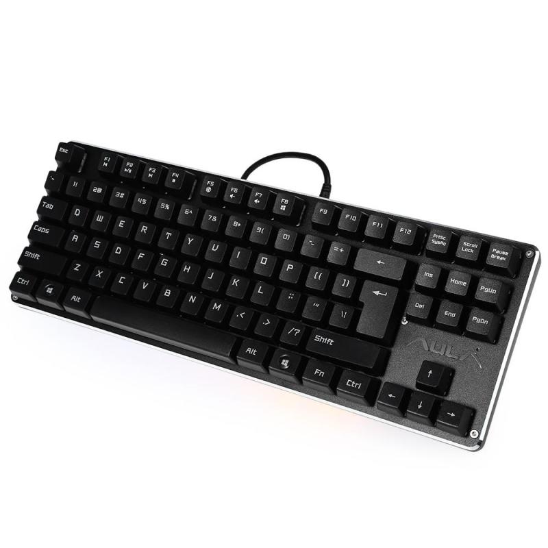 AULA F2012 Professional Blue Axis USB Wired Mechanical Gaming Keyboard - intl Singapore