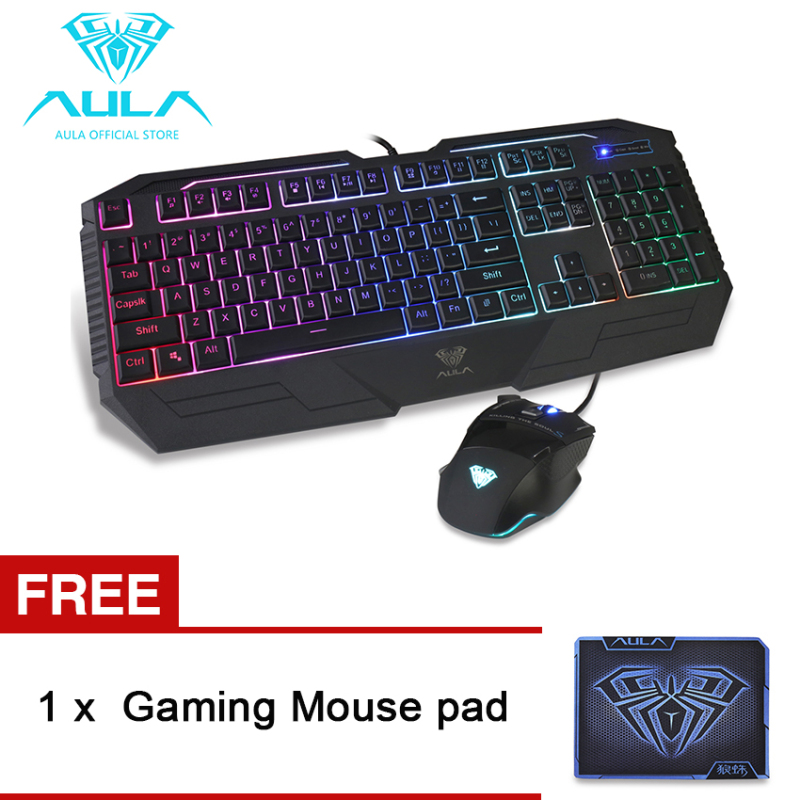 AULA OFFICIAL 2016S Backlit Gaming Mouse and Keyboard Combo(Black) Singapore