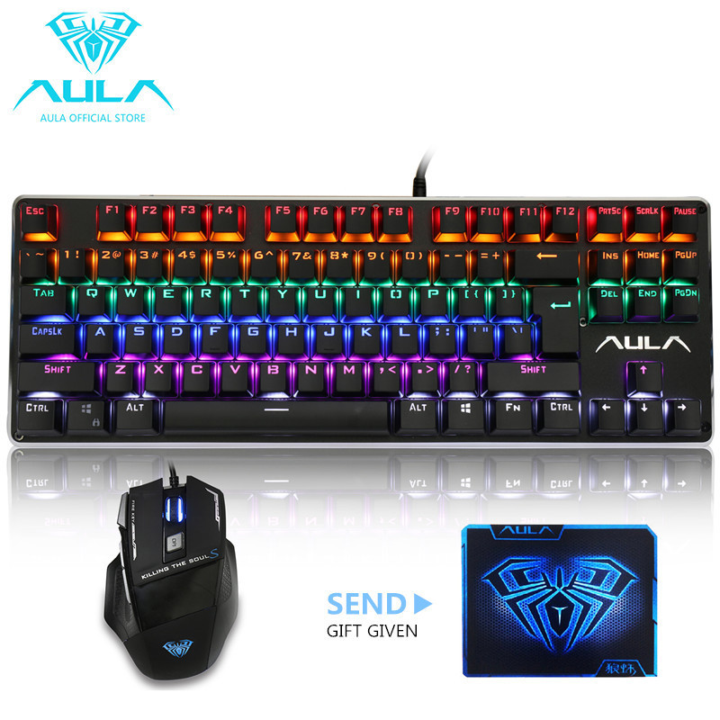 AULA OFFICIAL F2012 Backlit Gaming Keyboard&Killing SoulⅡ Gaming Mouse Combo(Black) Singapore
