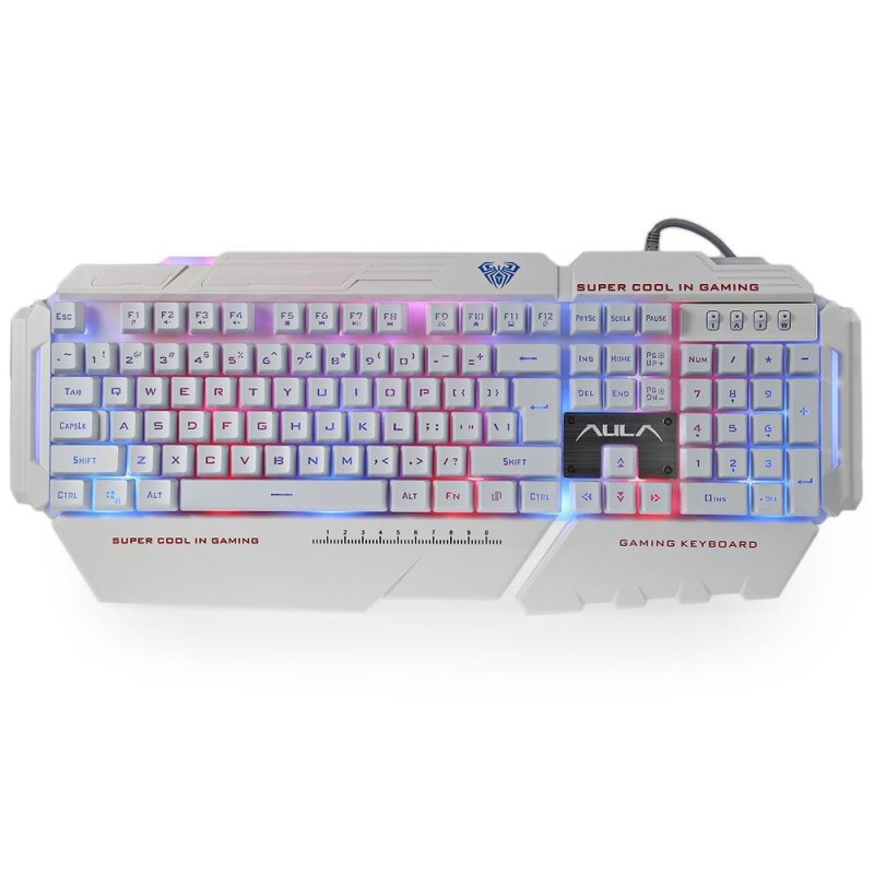 AULA USB Wired Gaming keyboard with 104 Keys Colorful Light - intl Singapore