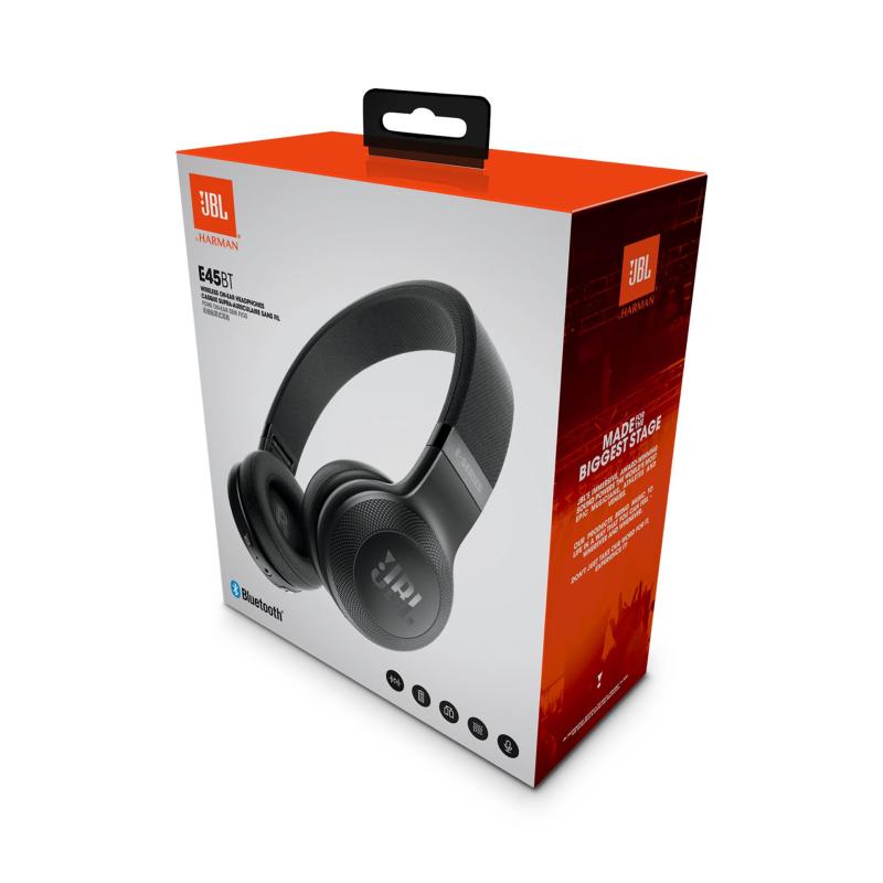 Authentic JBL E45BT Bluetooth On-Ear Headphones (Black) Singapore