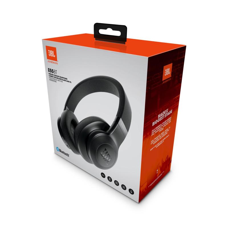 Authentic JBL E55BT Bluetooth On-Ear Headphones (Black) Singapore