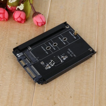 Black Metal Cased CY B+M Socket 2 M.2 NGFF (SATA) SSD To 2.5 SATAAdapter - Intl July 2018 - 2 Black Metal Cased CY B+M Socket 2 M.2 NGFF (SATA) SSD to 2.5 SATAAdapter - intl - 2