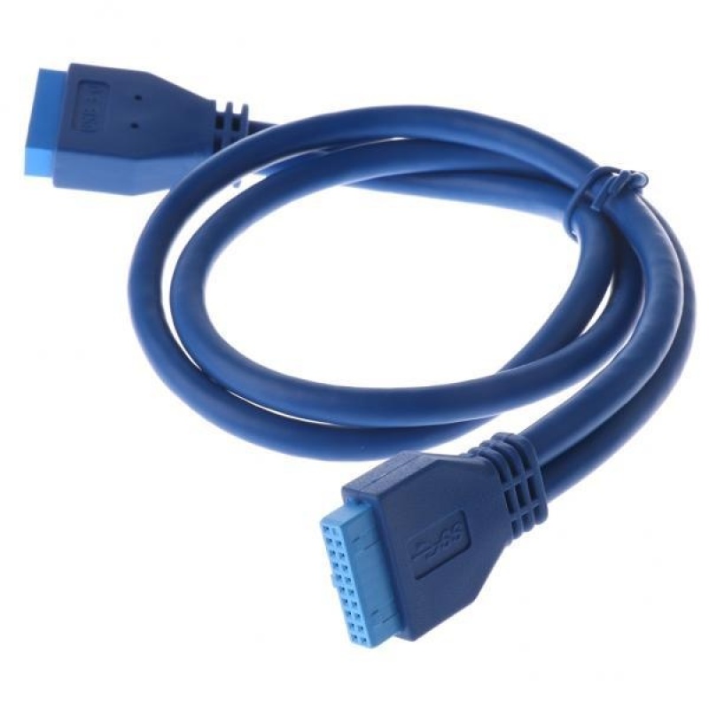 BolehDeals USB 3.0 Housing MotherBoard 20 Pin Male to Female Extension Cable Blue 50cm - intl