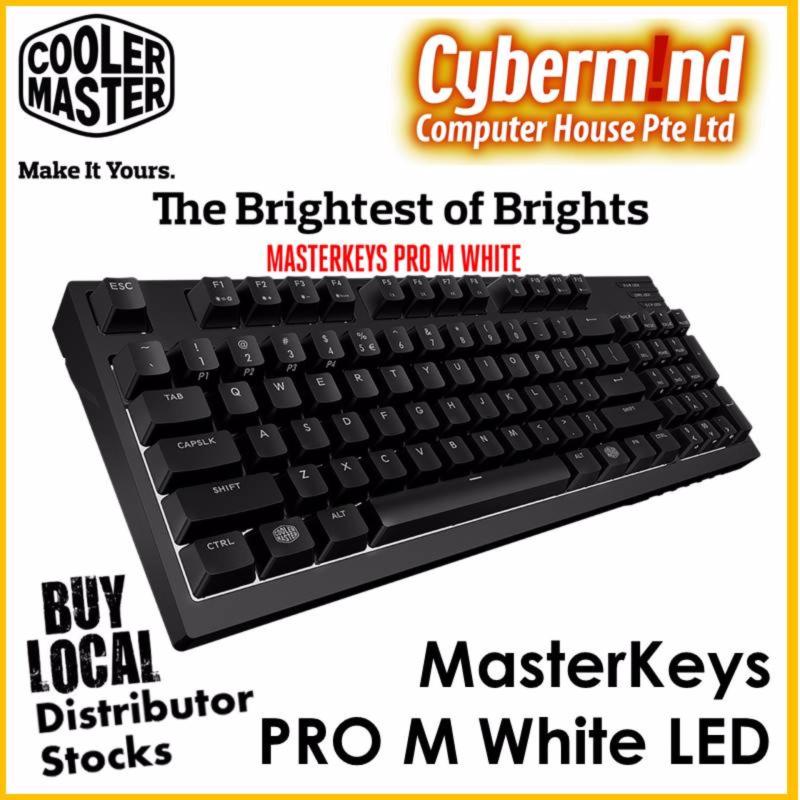 CoolerMaster Masterkeys Pro M White LED mechanical keyboard (Cherry MX Red switch) Singapore