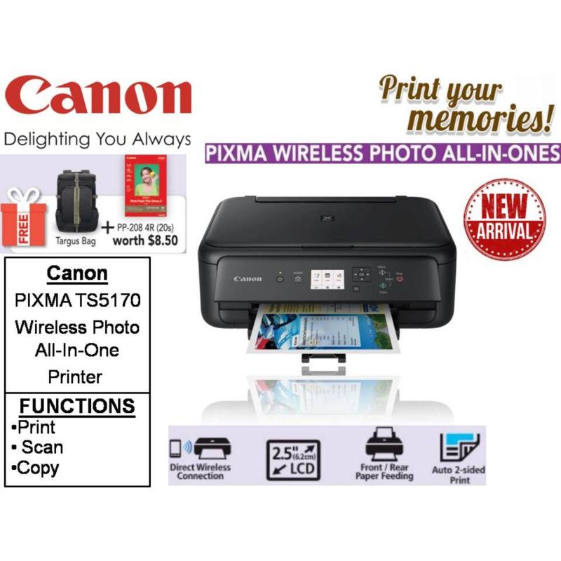 Canon PIXMA TS5170 Printer ** Free Targus Bag + PP-208 4R (20s) Tiill 25th Feb 2018 Singapore