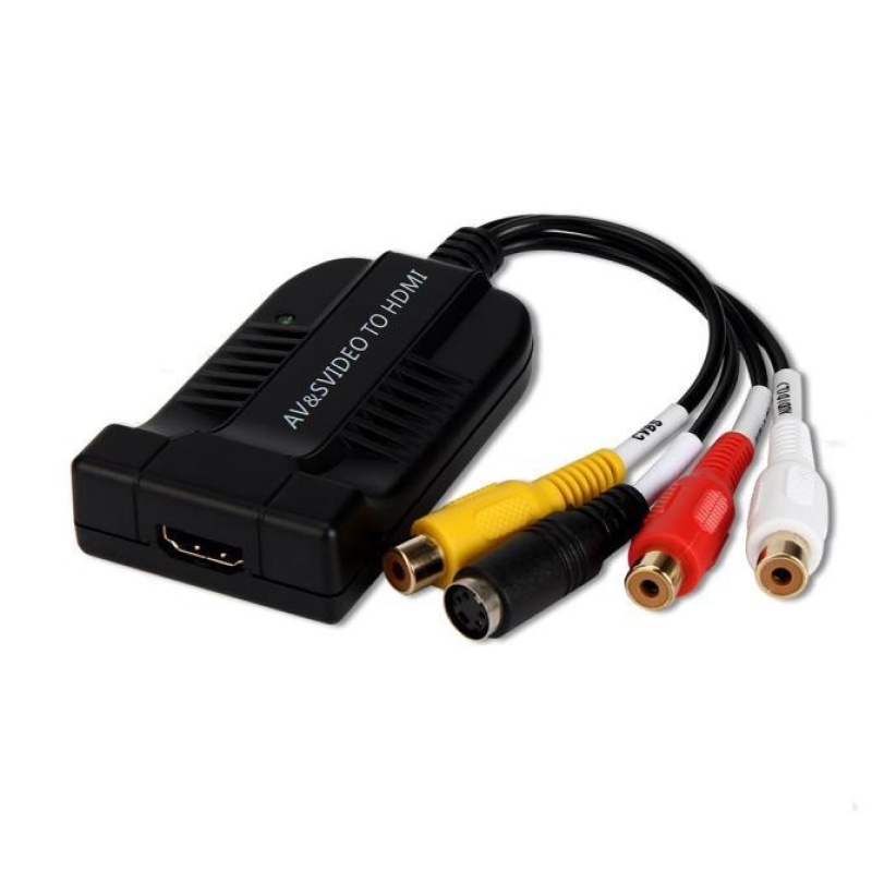 HDMI to S-video & AV Converter AV SVIDEO Output Simultaneously 6 System NTSC PAL - intl