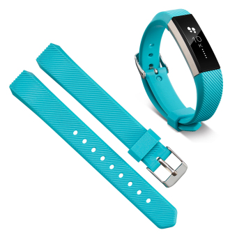 VAKIND Luxury Silicone Strap Buckle For Fitbit Alta Twill Strap (Sky Blue) April 2018 - 2 VAKIND Luxury Silicone Strap Buckle for Fitbit Alta Twill Strap (Sky Blue) - 2