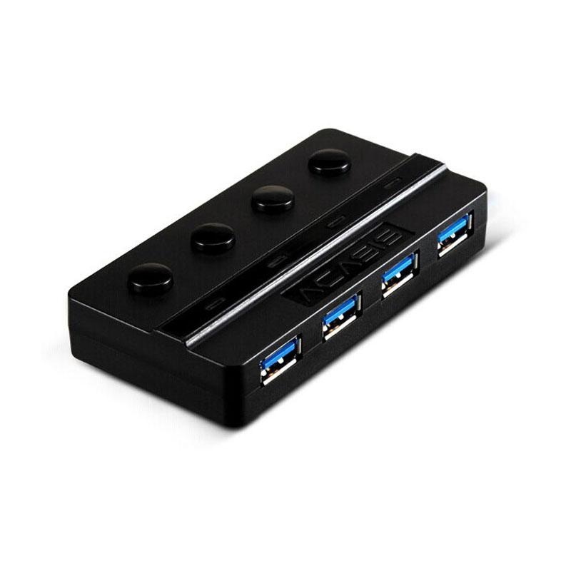 Latop New Portable Speed 5Gbps USB 3.0 HUB 4 Port With Power Adapter For PC - intl