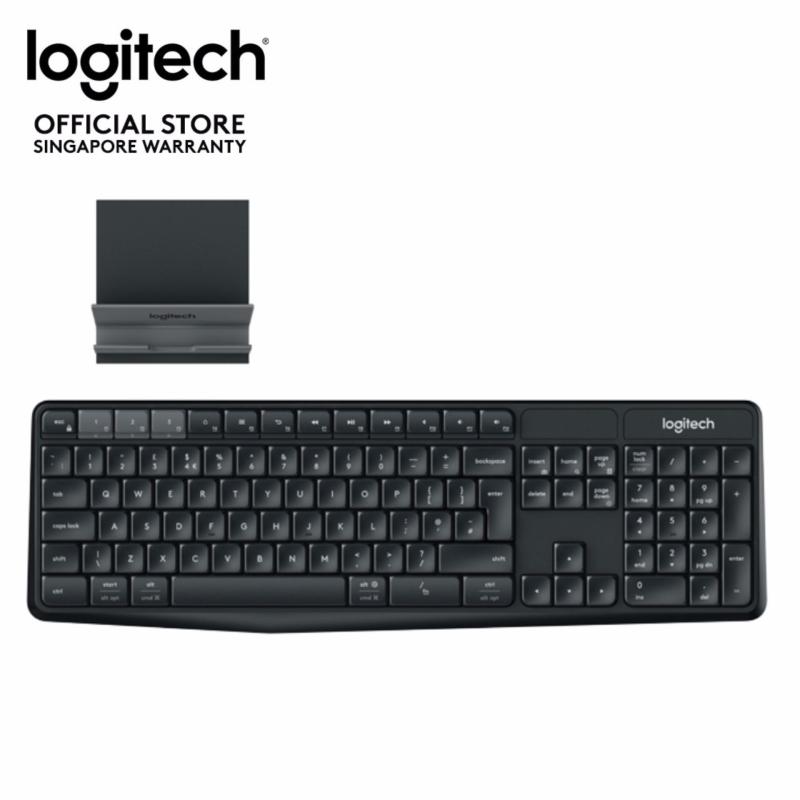 Logitech K375s Multi-Device Full Size Wireless and Bluetooth
Keyboard and Stand Combo (iOS, Android, OSX, iPhone) Singapore