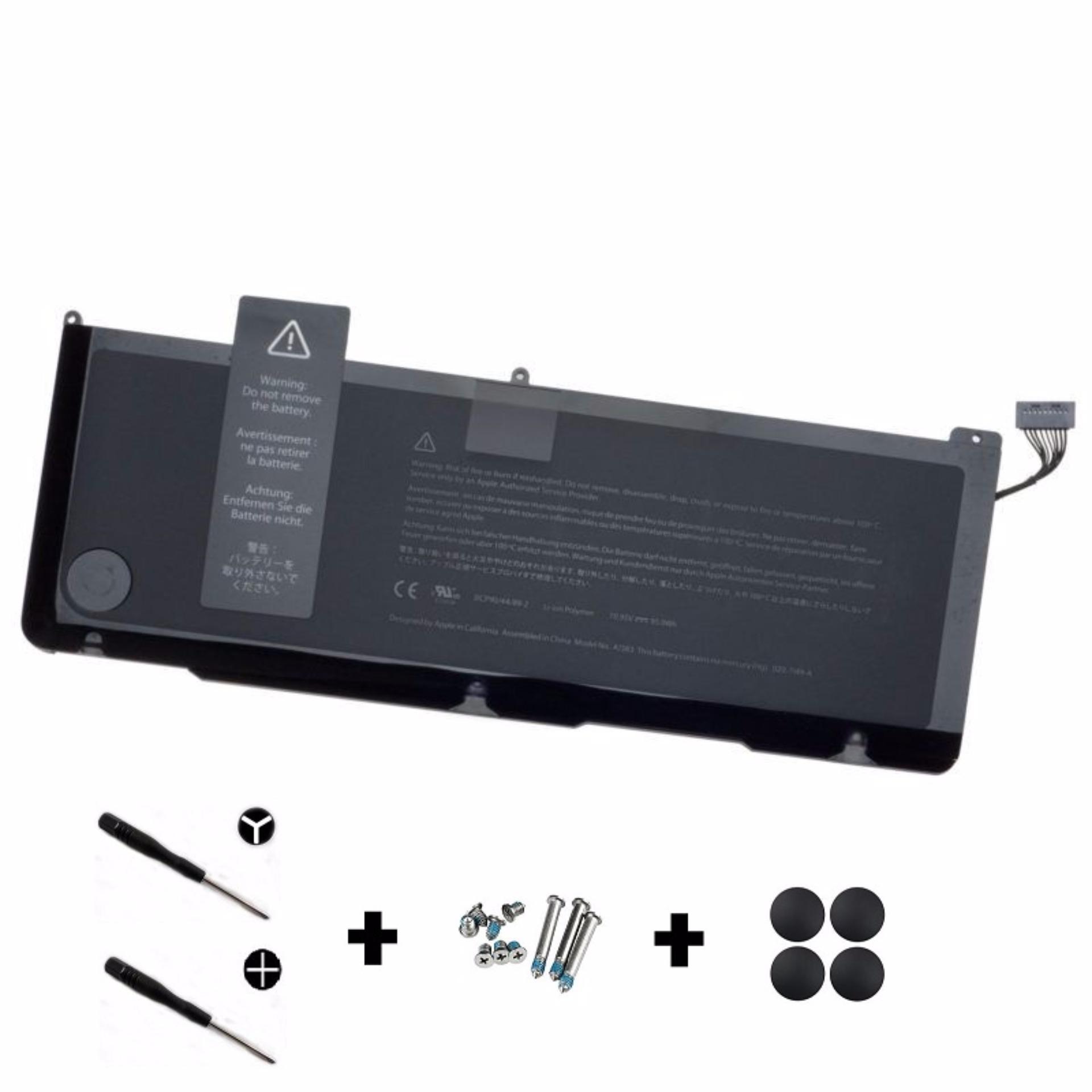 MacBook Pro 17-inch (Early 2011, Late 2011) Battery (A1383) + Pack Rubber Case Feet with Screws + Screwdriver
