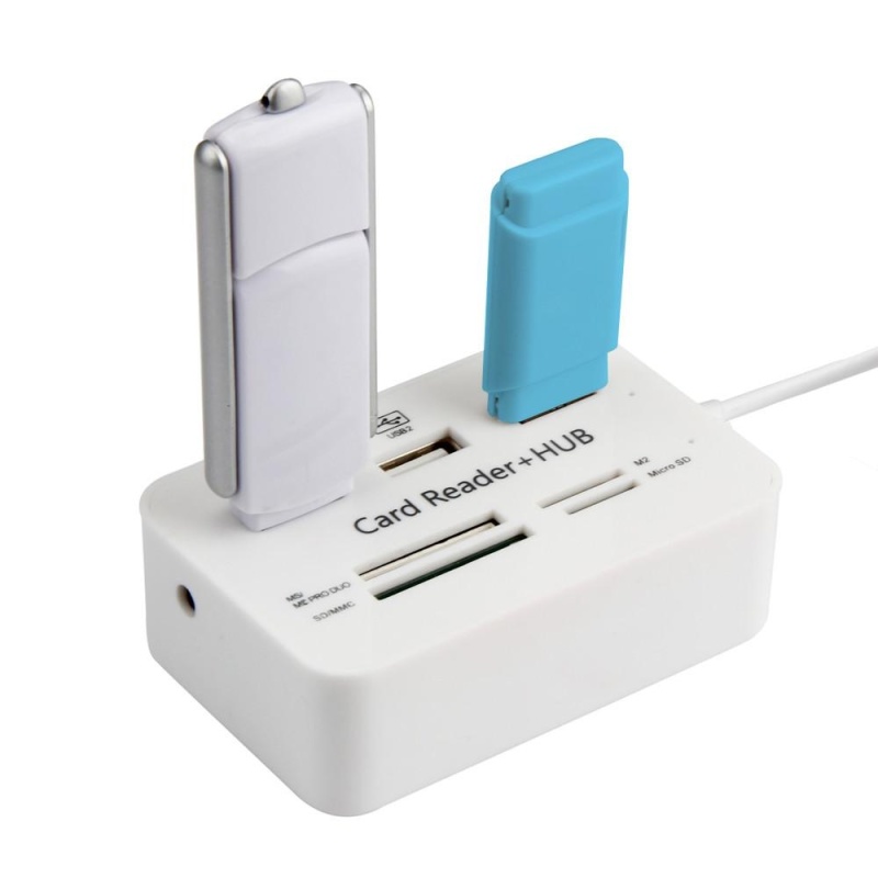 Micro USB Hub Combo 2.0 3 Ports Card Reader High Speed Multi USB Splitter OTG - intl
