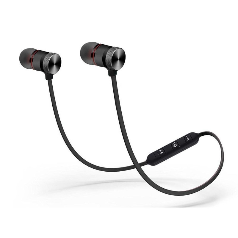 niceEshop Magnetic Attraction Wireless Earbuds, Noise Cancelling Bluetooth V4.1 Sport In Ear Lightweight Earphones With Microphones For Gym Running - intl Singapore