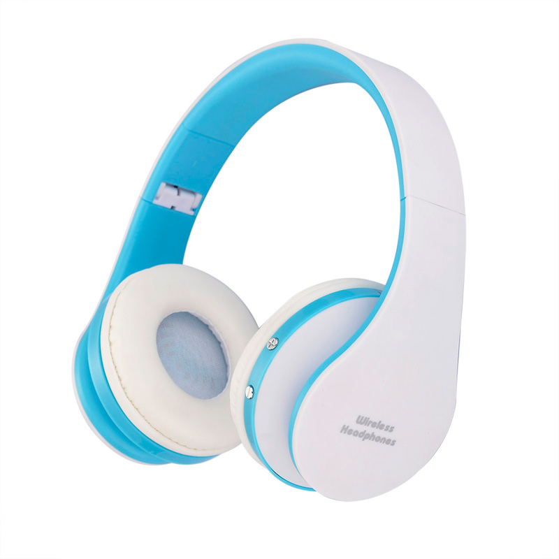 niceEshop Wireless Bluetooth Foldable Stereo Headset (Blue/White)(Export) Singapore