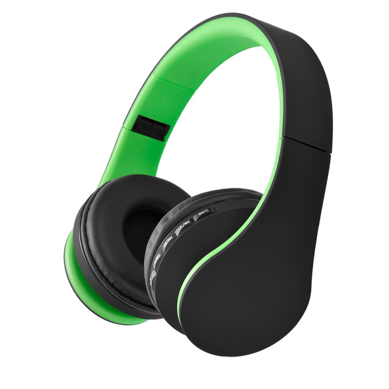 niceEshop Wireless Bluetooth Stereo Headphone Foldable EDR Earphone
Mic MP3 FM Headset For Smart Phones Tablet(Green+Black) Singapore
