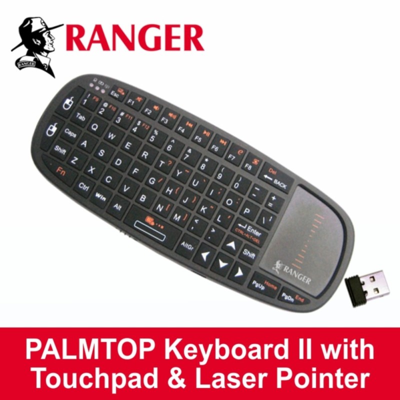 Ranger Wireless Palmtop Keyboard II For Smart TVs, TV Boxes, XBox, PS4 and PC Devices with Laser Pointing facility Singapore