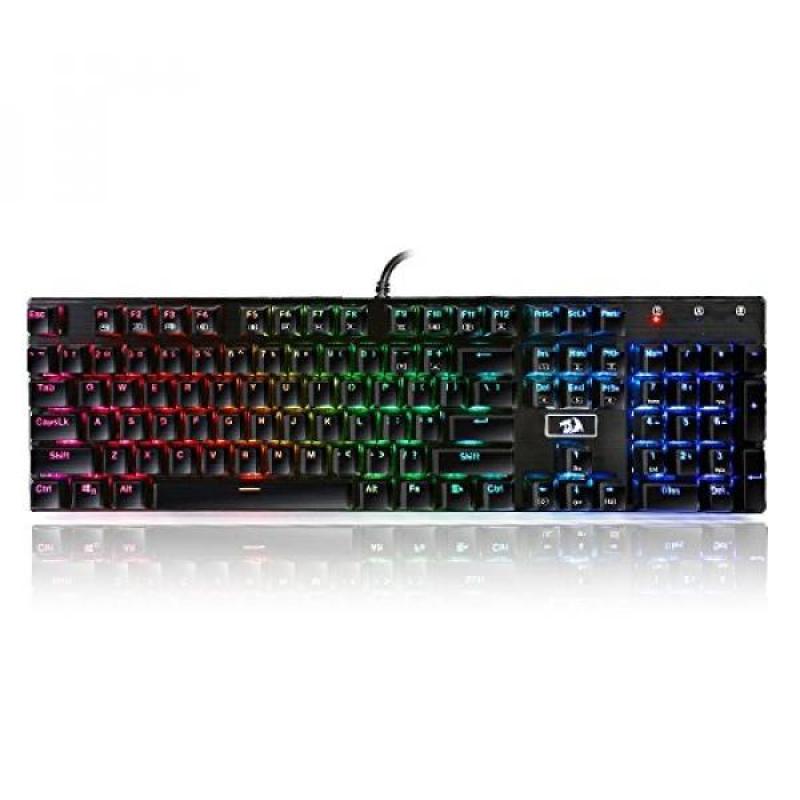 Redragon K556 RGB LED Backlit Wired Mechanical Gaming Keyboard, Aluminum Base, 104 Standard Keys Singapore